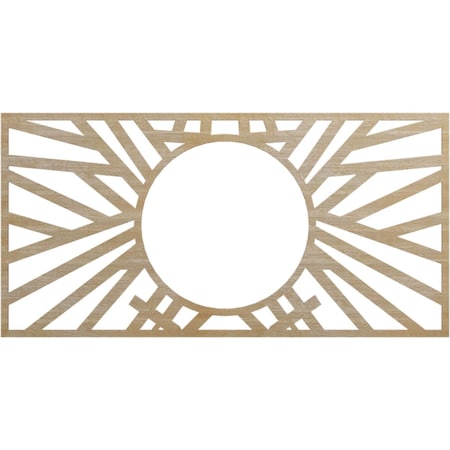 Ekena Millwork Hoover Wood Fretwork Pierced Ceiling Medallion, Birch, 36"W x 18"H x 13 3/8"ID x 3/8"T CMWP36X18X0375HOBI